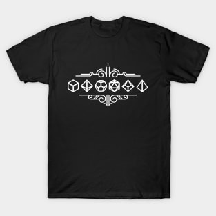 Minimalist Dice Set Ornament Tabletop RPG Addict T-Shirt